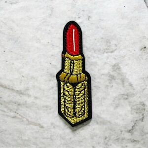 Lipstick Embroidered Patch